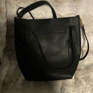 Elegant Vegan Leather Slumber Tote Bag removable washable bag detaches
